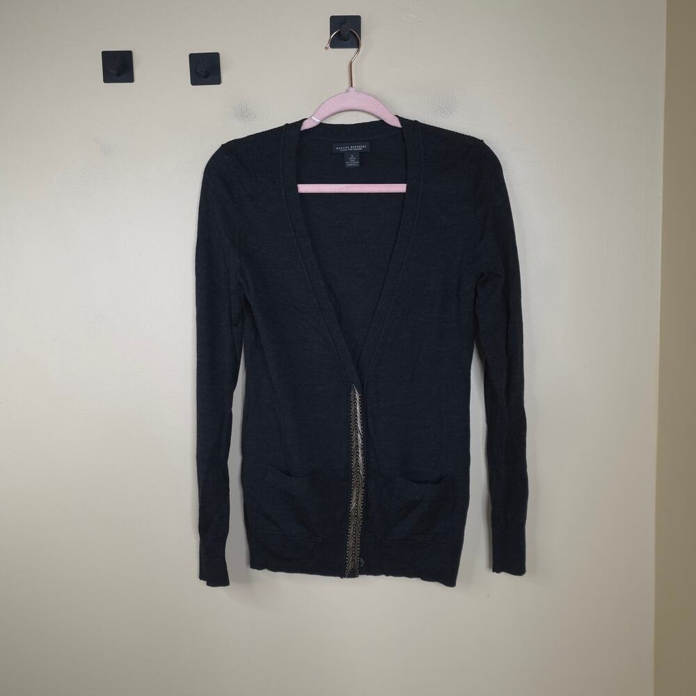 Banana Republic Merino Wool Button Pocket Front Cardigan with Beading Size S